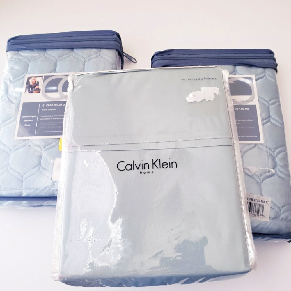 Candice Olson Ventura Ogee Quilted Standard Shams and Pillowcases Bundle